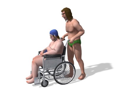 Little Britain - Andy and Lou in swimsuits